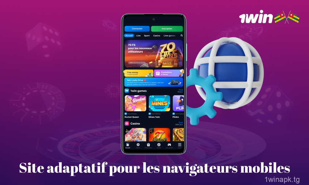 Les joueurs togolais peuvent utiliser la version mobile du site 1win pour parier et jouer sans installer d'application spéciale