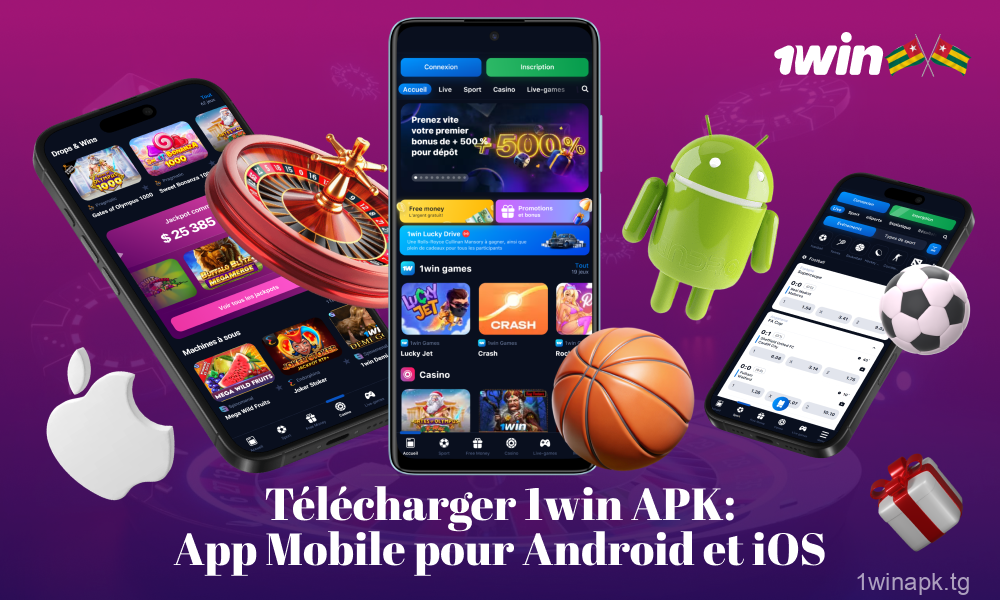 Téléchargez l'application mobile 1win Togo pour Android et iOS, inscrivez-vous et recevez un bonus de bienvenue pour des jeux de casino et des paris sportifs passionnants